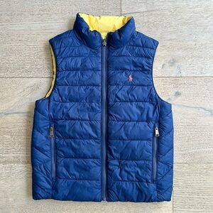 Ralph Lauren Boys P-Layer 2 Reversible Quilted Vest.